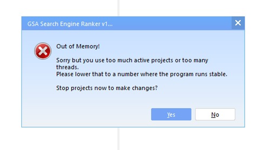 Out of memory error  Windows 10 